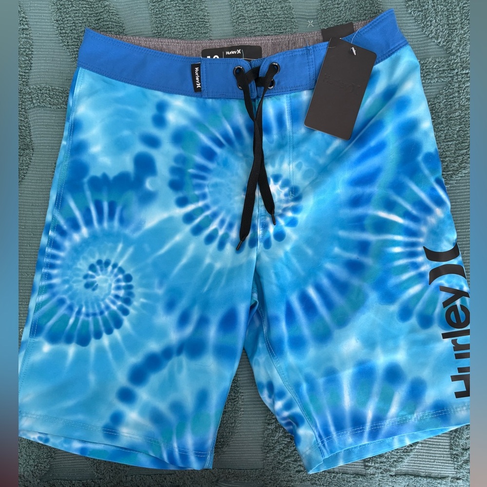 Hurley Boy’s Blue Tie-Dye Swim Shorts